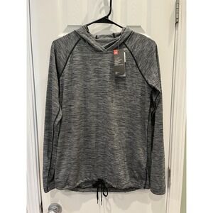 NWT‎ Under Armour Women's Sz Small Heatgear Velocity Twist Hoodie 1298715 Gray